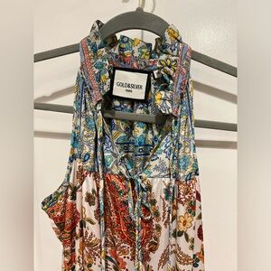 Gold & Silver bohemian dress from boutique in Provence France